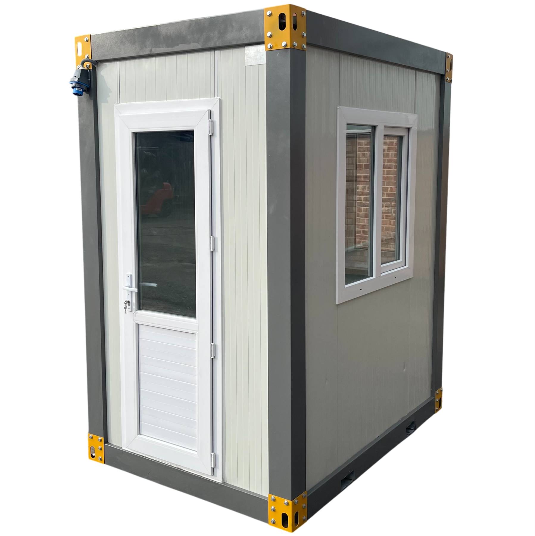 Purpose-built insulated portable cabin compared with a converted shipping container