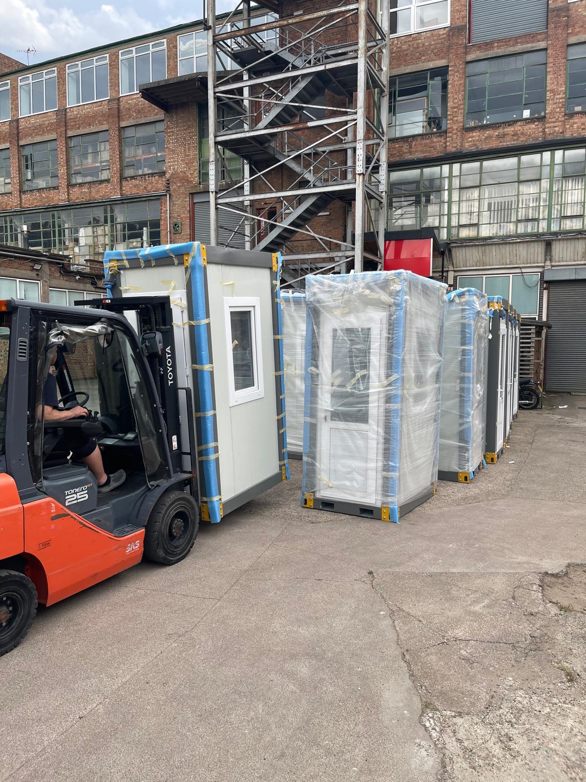 Purpose-built insulated portable cabin installed on a UK site